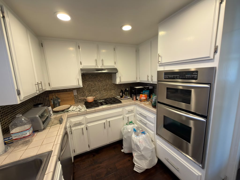 Pasadena kitchen before the remodel, looking toward the old wall ovens
