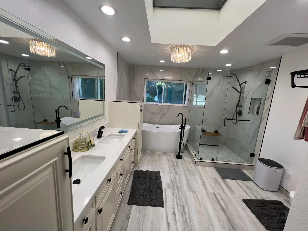 Finished Rowland Heights primary bathroom