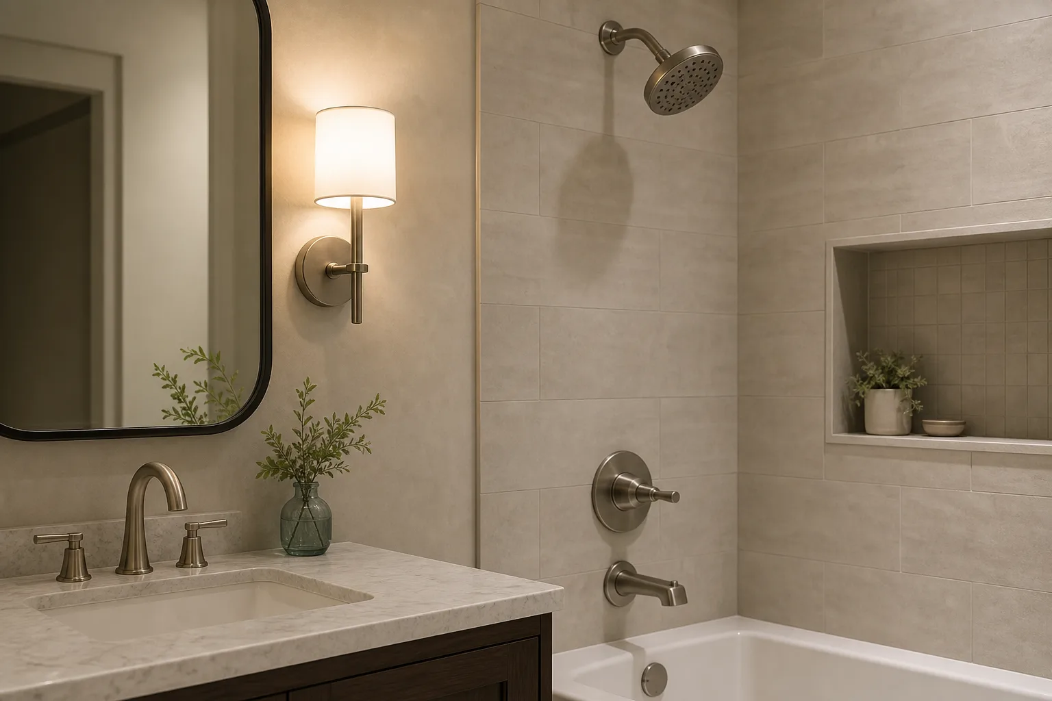 Bathroom fixtures and lighting