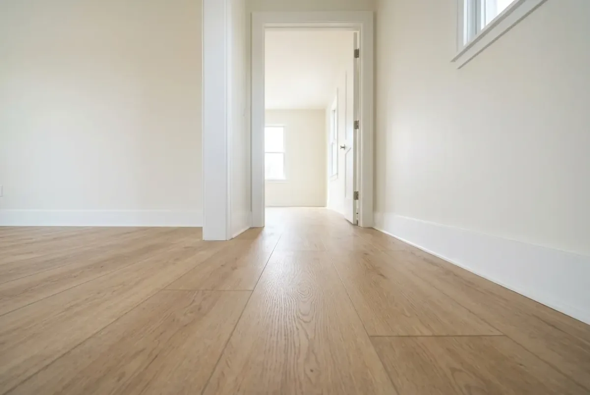Continuous waterproof flooring through a remodeled home