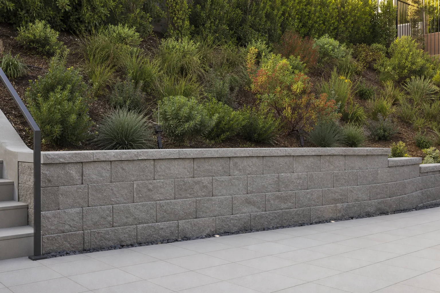 Retaining and block wall hardscape