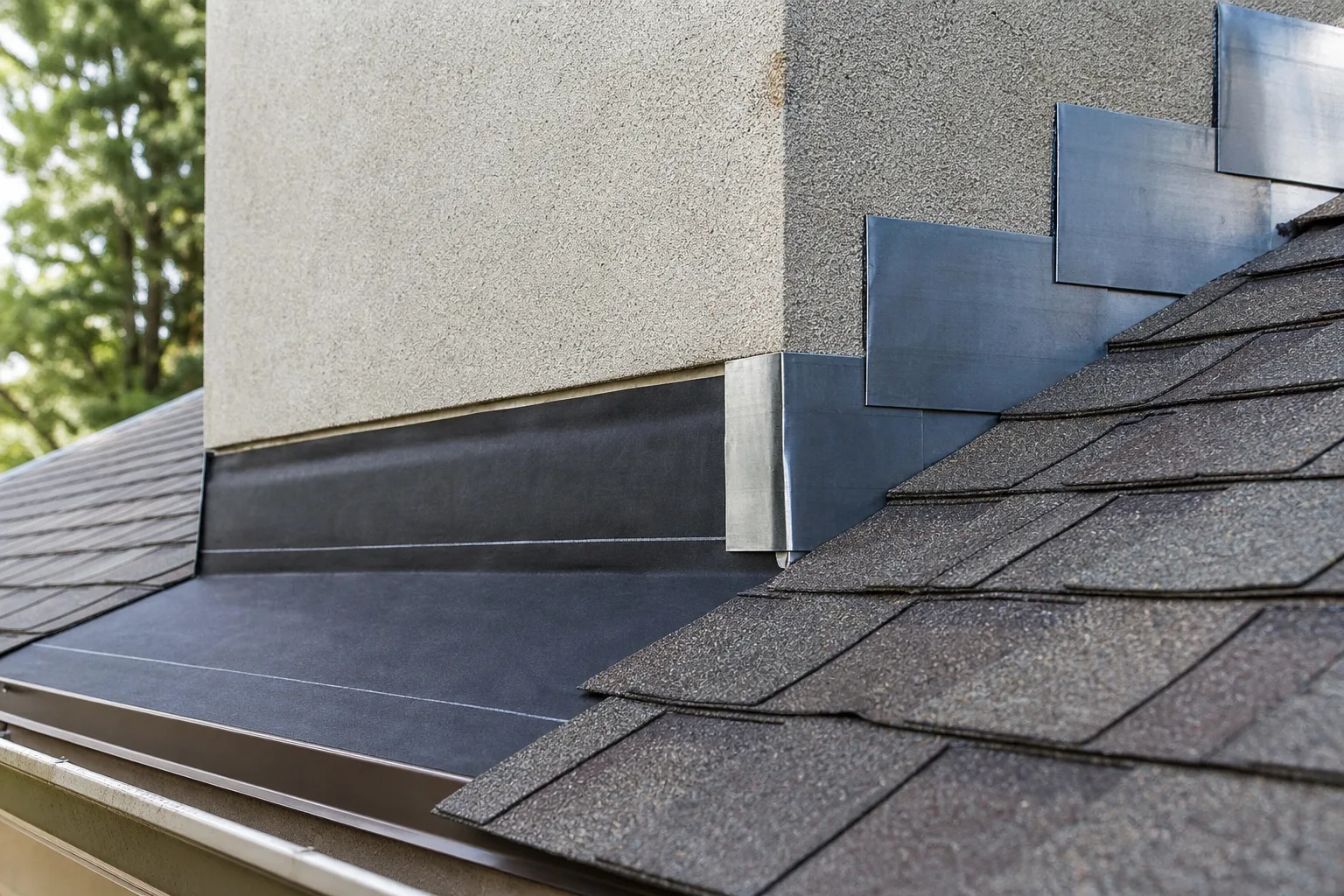 Full roofing system underlayment and flashing