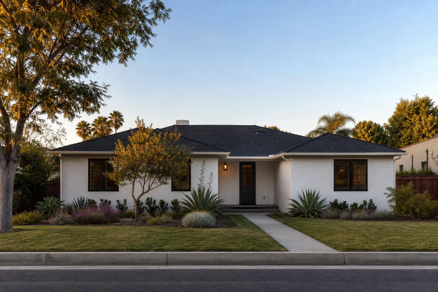 Curb appeal after a new roof installation